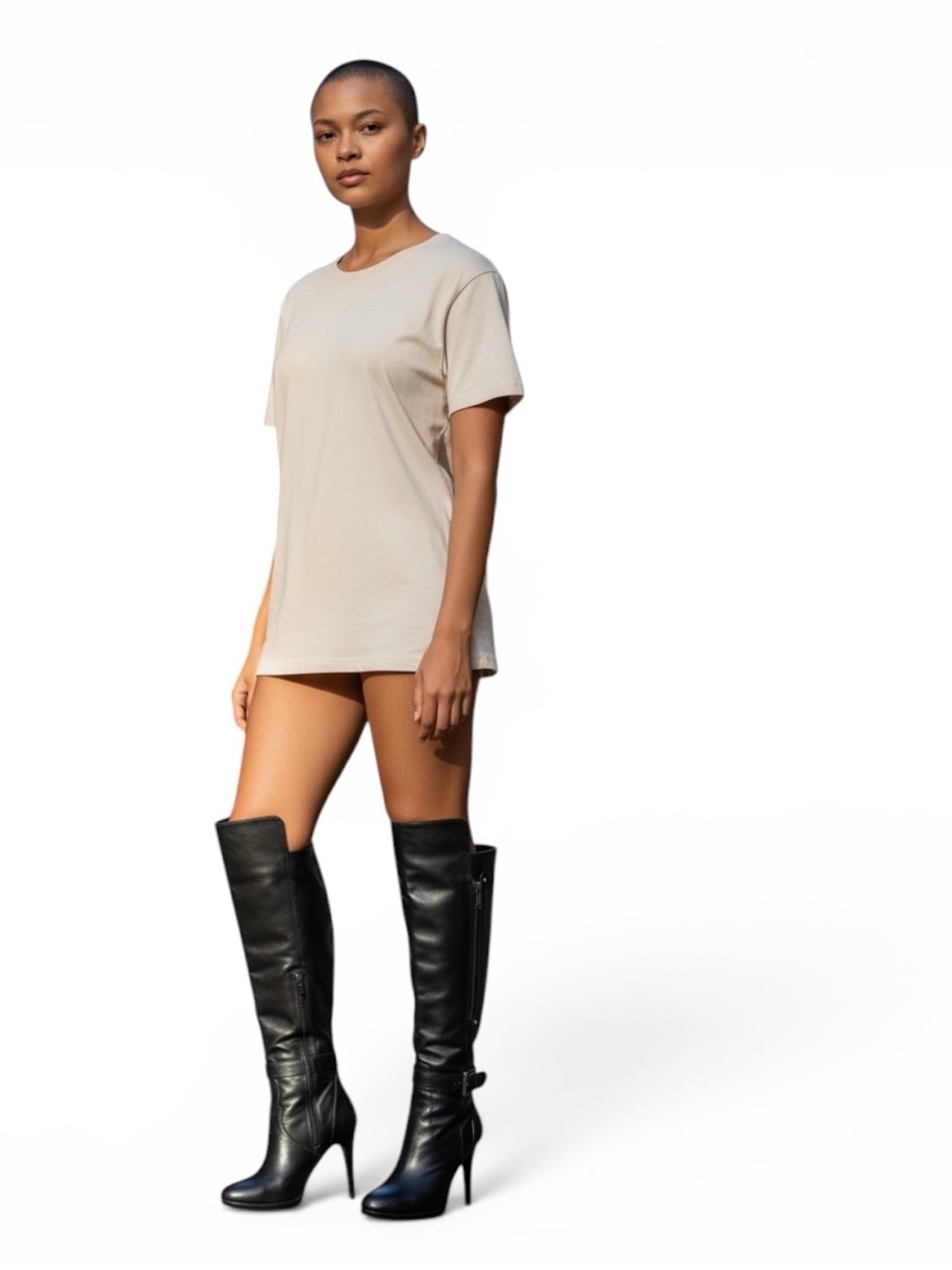 Nine West Black Knee-High Stiletto Boots